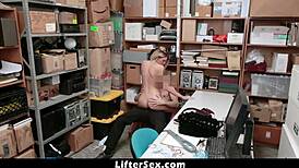 Officer Brutally Searches Blonde Shoplifter Emma Hix with Metal Detector at LifterSex