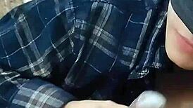 I watch this beautiful Mexican girl suck cock like a lollipop