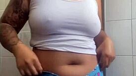 I want caresses on my big pussy while flashing outdoors