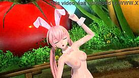 megurine luka in popipo project diva nude mod full nude bunny costume 😍