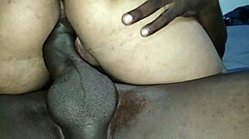 Husband watches wife enjoy big black cock without condoms