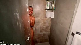 Detailed View of 18-Year-Old Bathing in Shower