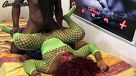 Damn! Rough and Fast Black Couple Banging Hard in Amateur Porn!