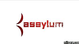 horny nympho gets awkward anal treatment in assylum 😈