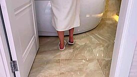 s3xberry enjoys hotel sex fun with horny amateurs moaning in bathroom