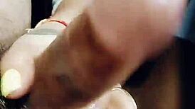 I watch this beautiful Mexican girl suck cock like a lollipop