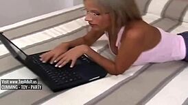 Two dildos tear into huge boobs during hardcore toy fucking. It’s a wild, messy ride with non-stop action!