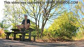 sexy outdoor picnic featuring natural tits and amateurs in shorts