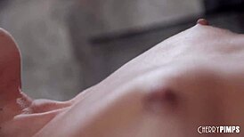 yo, this petite teen brunette is sloppy sucking a big dick before banging hard!