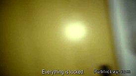 European brunette amateur embraces public outdoor passion