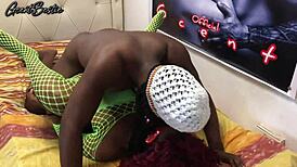 Damn! Rough and Fast Black Couple Banging Hard in Amateur Porn!