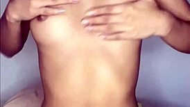 cute petite teen cums hard while fingering her tight pussy!