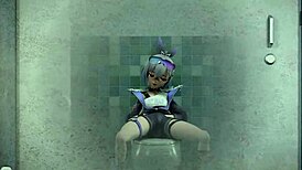 Whoa, pregnant babe gets wild with cumflation action in the toilet!