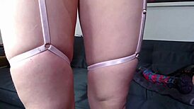 horny slut siswet19 shoving huge dildo in tight ass 😜