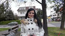 easily convinced czech babe jumps in van to bang stranger