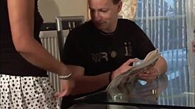 oh man, this mature asian housewife got me crazy on the table!