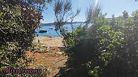 French Girl Sucks Stranger on Nude Beach in Greece for Public Cumshot