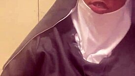 yo, hazelnut dressed as a nun for halloween, how wild is that?