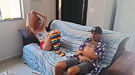 Old Man Joins Young Girl in Bathroom for Taboo Ass Worship