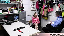 Cute Shoplifter Coco Caught In Sex Shop, Offers Tiny Pussy