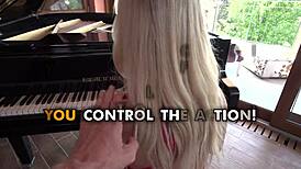 جاهز لهذه البلوند الضيقة تركب زبي في مغامرة هاردكور POV؟