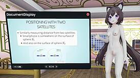 Naked VTuber Explains GPS Satellites in Wild 3D Lecture