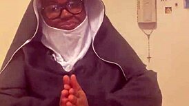 yo, hazelnut dressed as a nun for halloween, how wild is that?