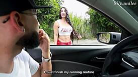 So, this big-cocked tourist soldier is making milf silvana lee moan with his huge dick.