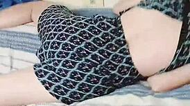 I sneaked into the neighbor's bedroom, tasted her delicious pussy, and filled her deep with cum