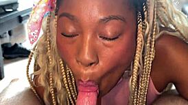 Kara Nate Shows Off Big Ebony Tits in Tight Action