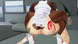 Hej, zvládneš roznietenú šlupku Barbie City, ako berie ghetto pornstar kurac hlboko?