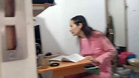 Padrastro Spills Semen on My Pink Pajamas in Homemade Fuck