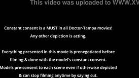 Phoenix Rose, the human guinea pig, moans through another mandatory hitachi orgasm session with Doctor Tampa.