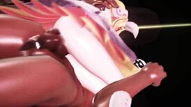 Blonde Kagamine Rin Moans in 3D Sex Dance