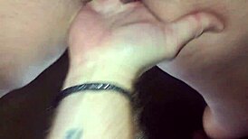 cheating wife got creampied after rough pussy licking