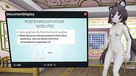 Naked VTuber Explains GPS Satellites in Wild 3D Lecture