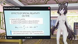 Naked VTuber Explains GPS Satellites in Wild 3D Lecture