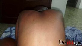 Naked Ebony Pornstar Moans During Intense Neighborly Banging