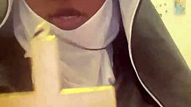 yo, hazelnut dressed as a nun for halloween, how wild is that?