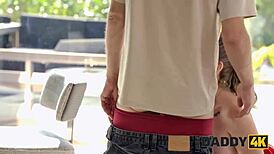 little slut Una Fairy experiments with two cocks in one wild room