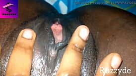 Ruzzyde Fingers Unwashed Pussy in Garage