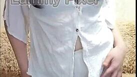 Horny Brunette LAMMY PIXEL STRIPTEASES Gorgeous ASS