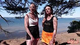 ARIANNA ET ANGELINA, MILFS PLANTUREUSES, SHARE A HARD FRENCH COCK!