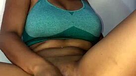 Young Latina Babe Masturbates With Dildo