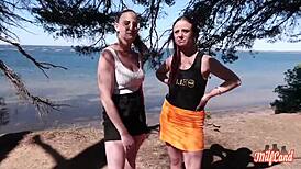 ARIANNA ET ANGELINA, MILFS PLANTUREUSES, SHARE A HARD FRENCH COCK!