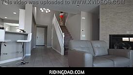 Little stepdaughter Sahara Skye teases her stepdad with playful moves. She knows how to drive him wild!