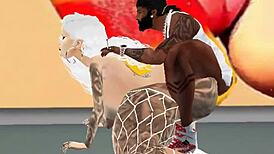 Hey, can you handle horny slut Barbie City taking ghetto pornstar cock deep?