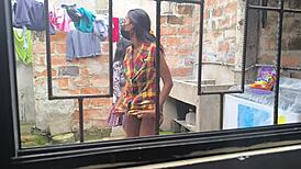 Hot Latina Housewives Turn Sluts In Homemade Porn After Laundry.