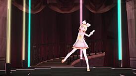 Blonde Kagamine Rin Moans in 3D Sex Dance