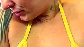 Training in bikini at Copacabana beach gym with friend